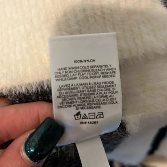 Express Zebra Print Nylon Faux Fur Sweater, M! - Picture 9 of 9